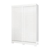 Guarda-roupa Solteiro Turim 2 Portas 2 Gavetas Atualle Branco Brilho - 1