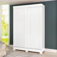 Guarda-roupa Solteiro Turim 2 Portas 2 Gavetas Atualle Branco Brilho - 2