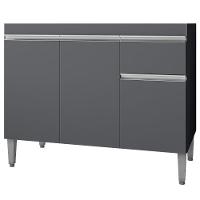 Balcao Para Pia Sem Tampo 118 Cm Tatiane Cinza Reajl Móveis Cinza - 2