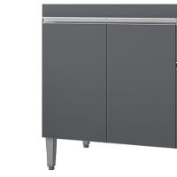 Balcao Para Pia Sem Tampo 118 Cm Tatiane Cinza Reajl Móveis Cinza - 6