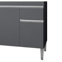 Balcao Para Pia Sem Tampo 118 Cm Tatiane Cinza Reajl Móveis Cinza - 7