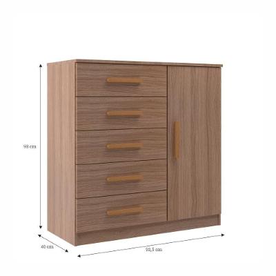 Cômoda Sapateira New Monaco 1 Porta 5 Gavetas - Demolição