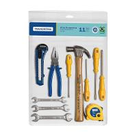Kit Ferramentas Martelo Trena Alicate Estilete Chaves Fenda E Chaves Fixas 11pcs Tramontina 43409104