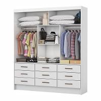 Guarda-roupa Sevilha 3 Portas 9 Gavetas Carioca Móveis Branco - 3