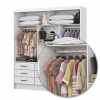 Guarda-roupa Sevilha 3 Portas 9 Gavetas Carioca Móveis Branco - 6