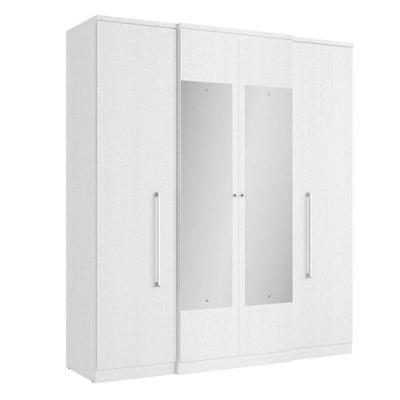 Guarda Roupa Casal Splendore Glass 4 Portas Branco Acetinado - Thb