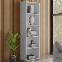 Estante Livreiro 4 Prateleiras 185x60 Cm Luiza Branco Reajl Moveis Branco - 3
