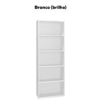 Estante Livreiro 4 Prateleiras 185x60 Cm Luiza Branco Reajl Moveis Branco - 5