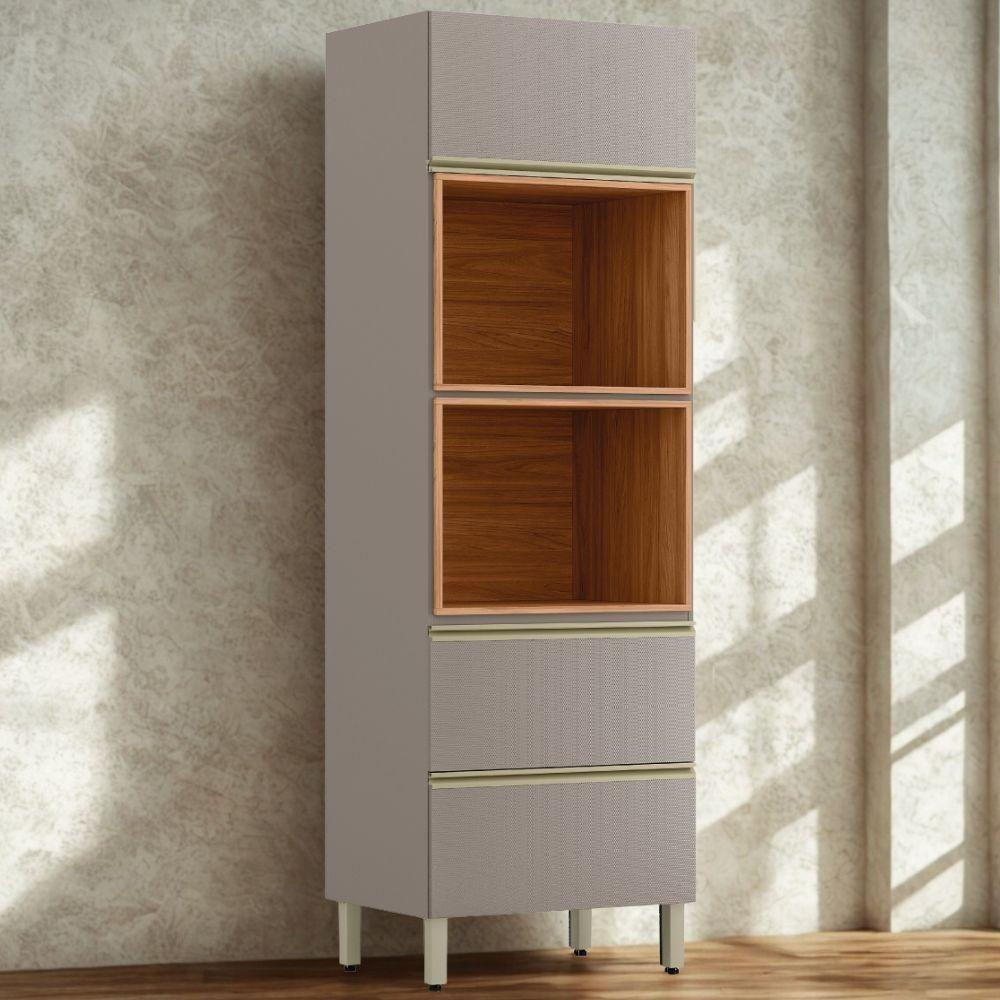 Torre Quente 2p 1g 219x70 Cm Mdf Proenca Nogueira Nude Prime Demartez Nogueira Nude Prime - 5