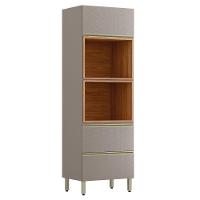 Torre Quente 2p 1g 219x70 Cm Mdf Proenca Nogueira Nude Prime Demartez Nogueira Nude Prime - 1