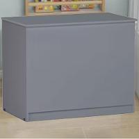 Balcao Bau Multiuso 95 Cm Amanda Cinza Reajl Móveis Cinza - 1