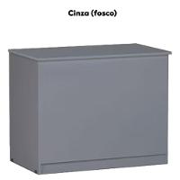 Balcao Bau Multiuso 95 Cm Amanda Cinza Reajl Móveis Cinza