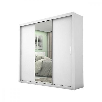 Guarda-roupa Casal Melissa 4 Gvts Super Glass Carioca Móveis Branco