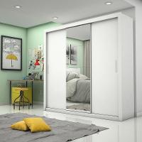 Guarda-roupa Casal Melissa 4 Gvts Super Glass Carioca Móveis Branco - 2