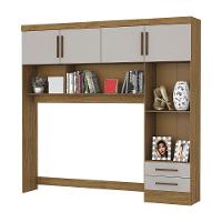 Guarda-roupa Modulado 4 Portas 2 Gavetas Carioca Móveis Cinamomo/off White - 1