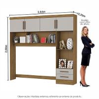 Guarda-roupa Modulado 4 Portas 2 Gavetas Carioca Móveis Cinamomo/off White - 3