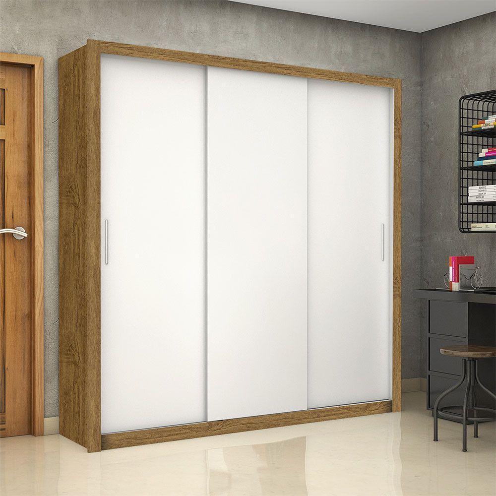 Guarda-roupa Casal Clarice Com 4 Gavetas Carioca Móveis Cinamomo/branco - 2