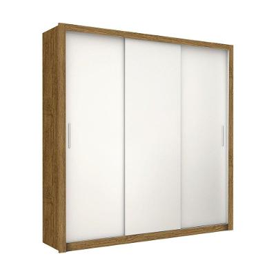 Guarda-roupa Casal Clarice Com 4 Gavetas Carioca Móveis Cinamomo/branco