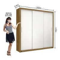 Guarda-roupa Casal Clarice Com 4 Gavetas Carioca Móveis Cinamomo/branco - 3