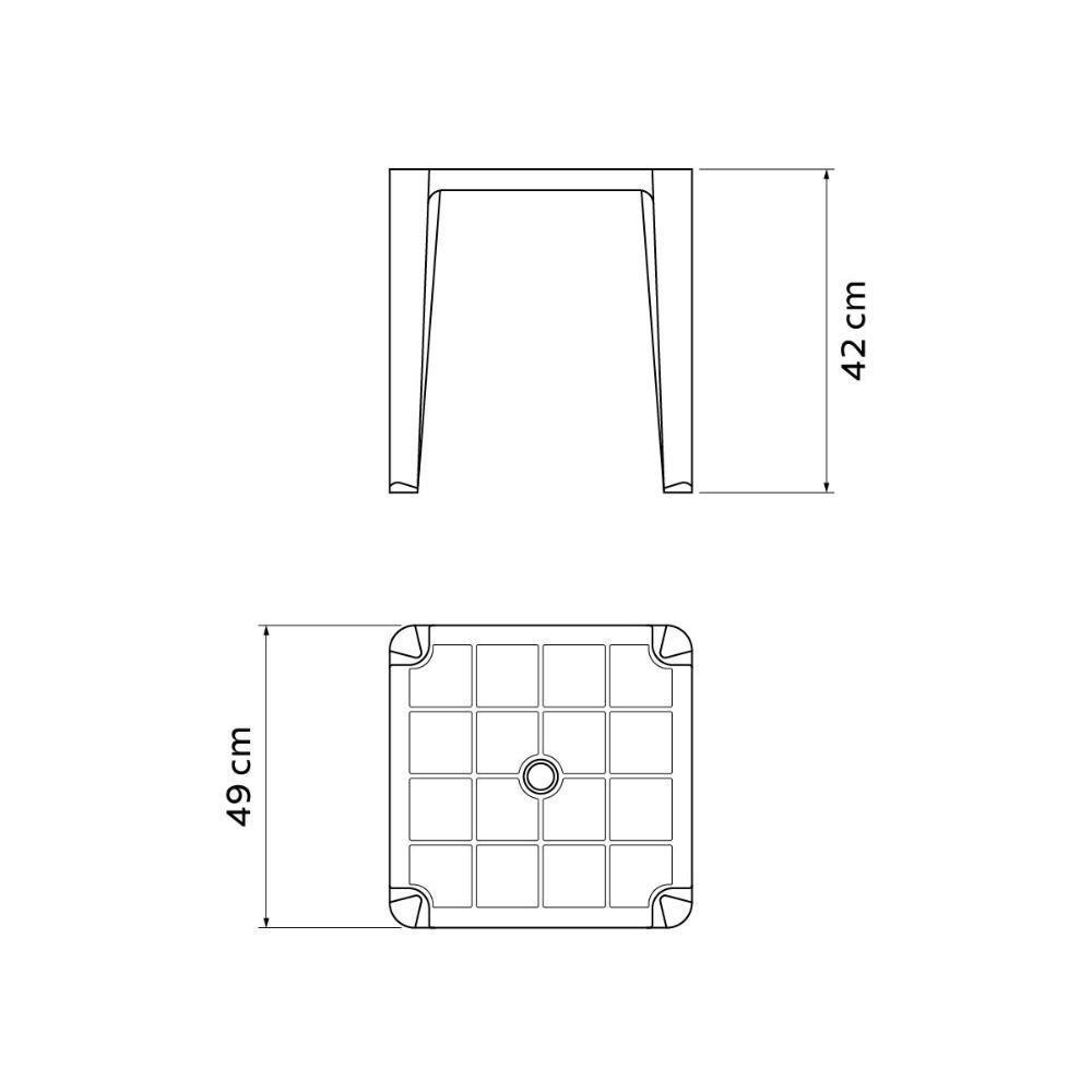 Mesa Infantil Tramontina Adoleta Em Polipropileno Rosa - 3
