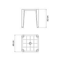 Mesa Infantil Tramontina Adoleta Em Polipropileno Rosa - 3