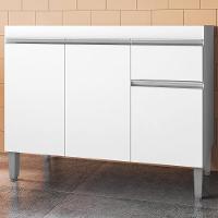 Balcao Para Pia Sem Tampo 118 Cm Tatiane Branco Reajl Moveis Branco - 1