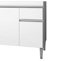 Balcao Para Pia Sem Tampo 118 Cm Tatiane Branco Reajl Moveis Branco - 7