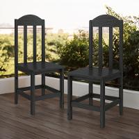 Kit Com 2 Cadeiras De Jantar Madeira Maciça Safira Preço Sem Estofado Preto S/estofado - 1