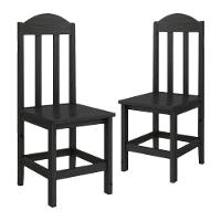 Kit Com 2 Cadeiras De Jantar Madeira Maciça Safira Preço Sem Estofado Preto S/estofado - 2