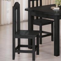 Kit Com 2 Cadeiras De Jantar Madeira Maciça Safira Preço Sem Estofado Preto S/estofado - 3