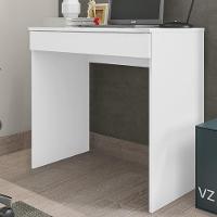 Mesa Para Computador Escrivaninha 1 Gaveta 80 Cm Alexia Branco Reajl Moveis Branco - 2