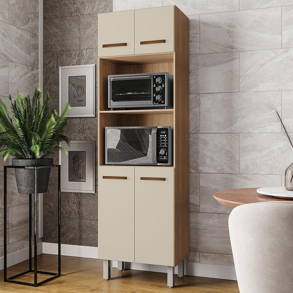 Paneleiro 4 Portas 197x60cm 9170 Savana Off White Mobbs Savana Off White - 3