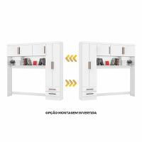 Guarda-roupa Modulado 5 Portas 2 Gavetas Carioca Móveis Branco - 6