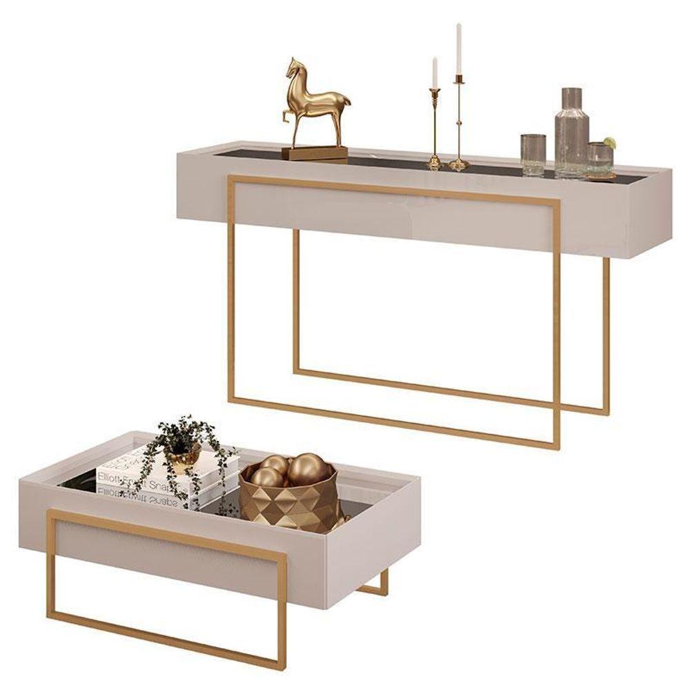 Aparador E Mesa De Centro Ambiente Pilar Bali – Dj Móveis - 4