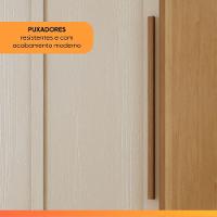 Guarda Roupas Casal 2 Portas De Correr Com Espelho 100% Mdf 6 Gavetas Firenze Madeirado / Areia - 5