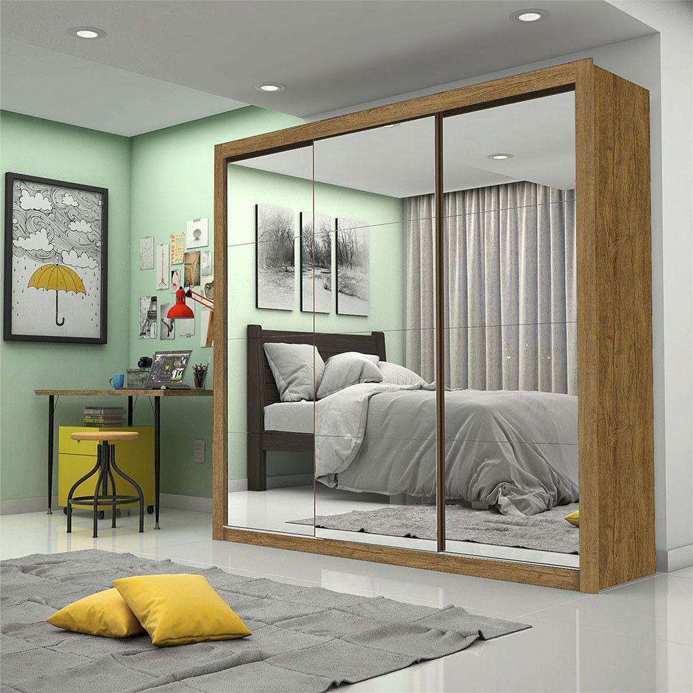 Guarda-roupa Casal Melissa 4 Gvts Super Glass Carioca Móveis Cinamomo - 5