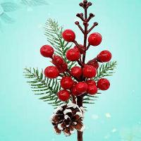 Galhos Pick Berry Vermelho Decoração De Natal 30cm Kit 4pçs - 2