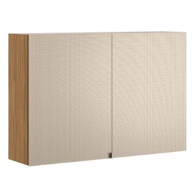 Armário Aéreo Art 2 Portas 120 Cm Kit's Paraná Cor:freijó Soft