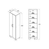 Guarda Roupa Ditália 2 Portas Dm-579 branco Branco - 3