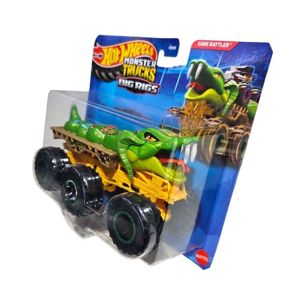 Hot Wheels Super Caminhão Monster Truck Big Rigs Mattel Hvn8 Cage Rattler - 3