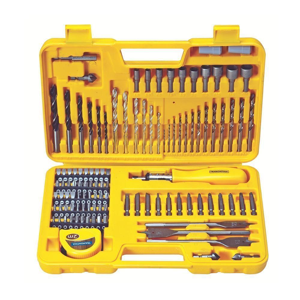 Maleta Plástica Com Brocas E Ponteiras Doméstico 110 Peças - Tramontina 43145110 - 1