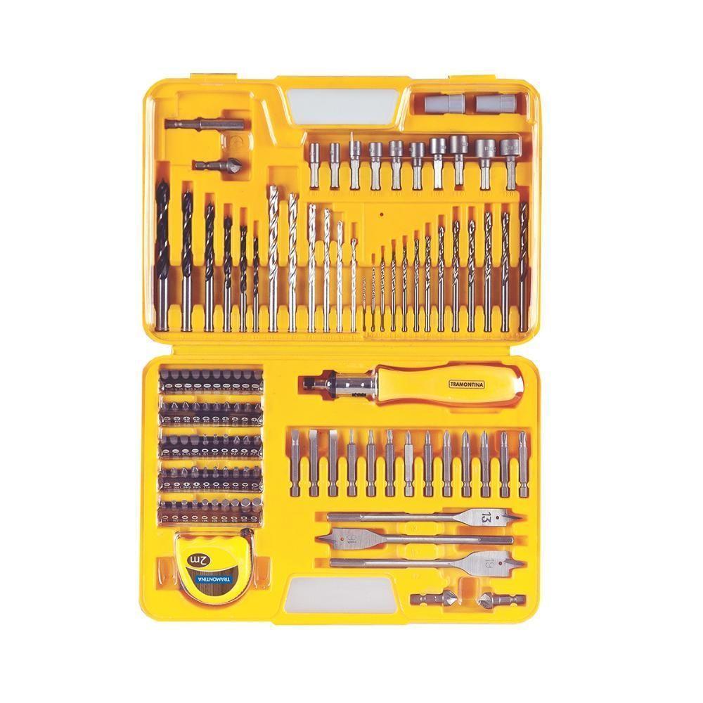 Maleta Plástica Com Brocas E Ponteiras Doméstico 110 Peças - Tramontina 43145110 - 2