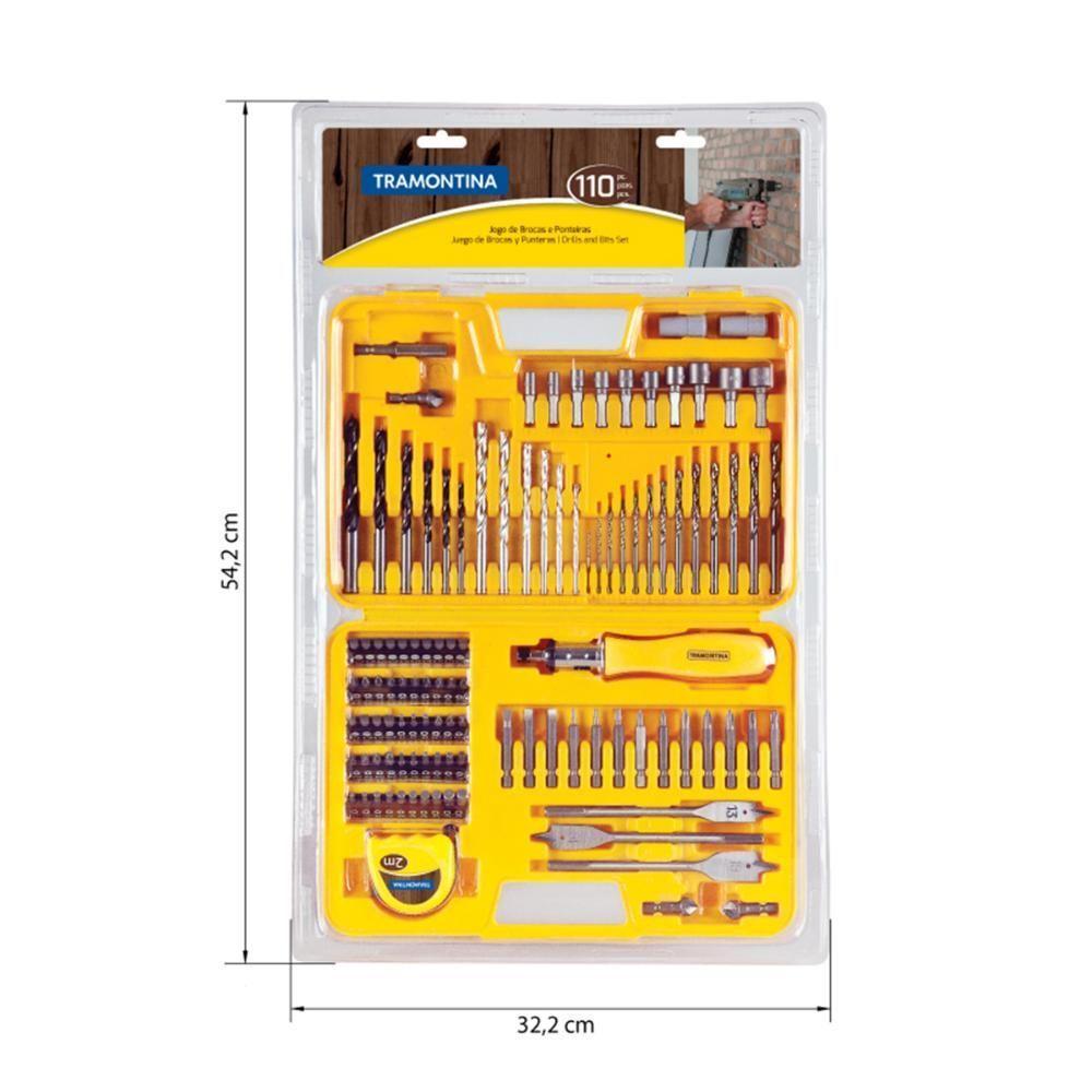 Maleta Plástica Com Brocas E Ponteiras Doméstico 110 Peças - Tramontina 43145110 - 5