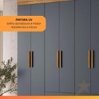 Guarda Roupas Casal 8 Portas 4 Gavetas Montana Madeirado / Cinza - 3