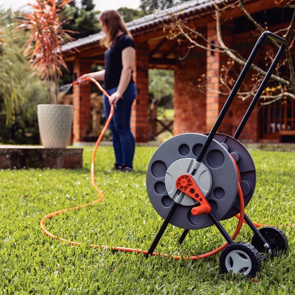 Enrolador De Mangueira Tramontina Com Rodinhas Até 55m Em Polipropileno - Tramontina 78595000 - 7