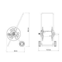Enrolador De Mangueira Tramontina Com Rodinhas Até 55m Em Polipropileno - Tramontina 78595000