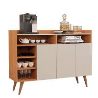 Balcão Buffet Cantinho Do Café Para Cozinha 3 Portas Celta Nature Off White - 2