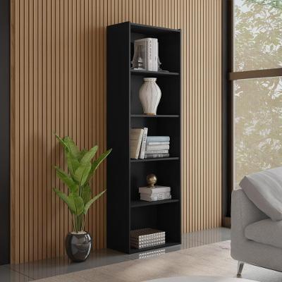 Estante Livreiro 4 Prateleiras 185x60 Cm Luiza Preto Reajl Moveis Preto