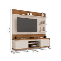 Estante Home Theater Com Nichos E Prateleiras Tv Até 70 Pol Cedro Off White/freijo Cedro Off White/freijo - 3