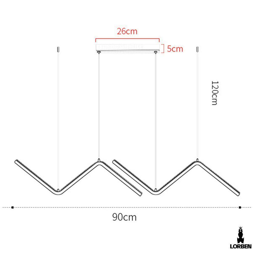 Luminária Led Lustre Pendente Teto Moderno Sala Cozinha Com Controle Remoto Gt6116 - 3